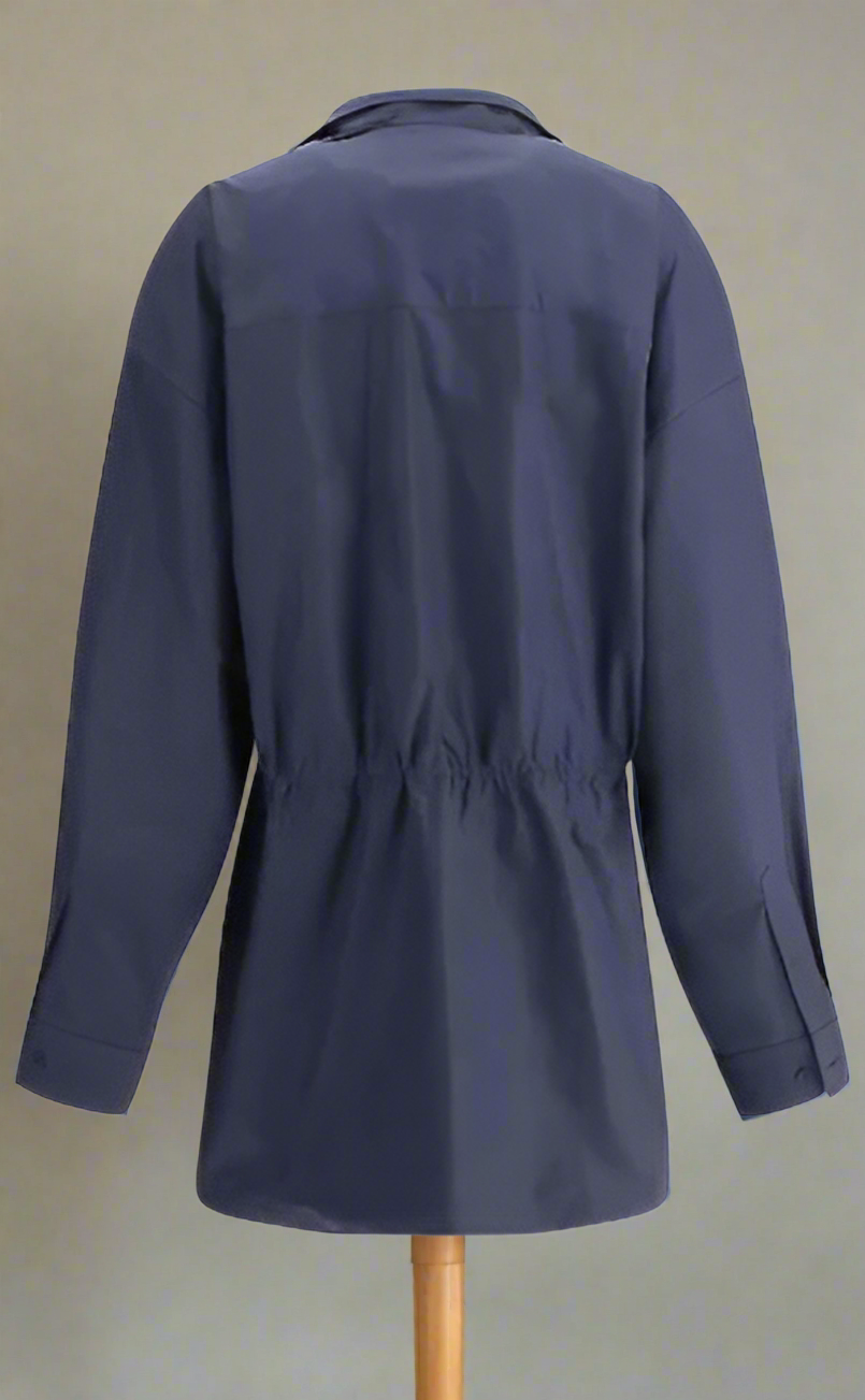 BALENCIAGA SHIRT BLUE MINI DRESS