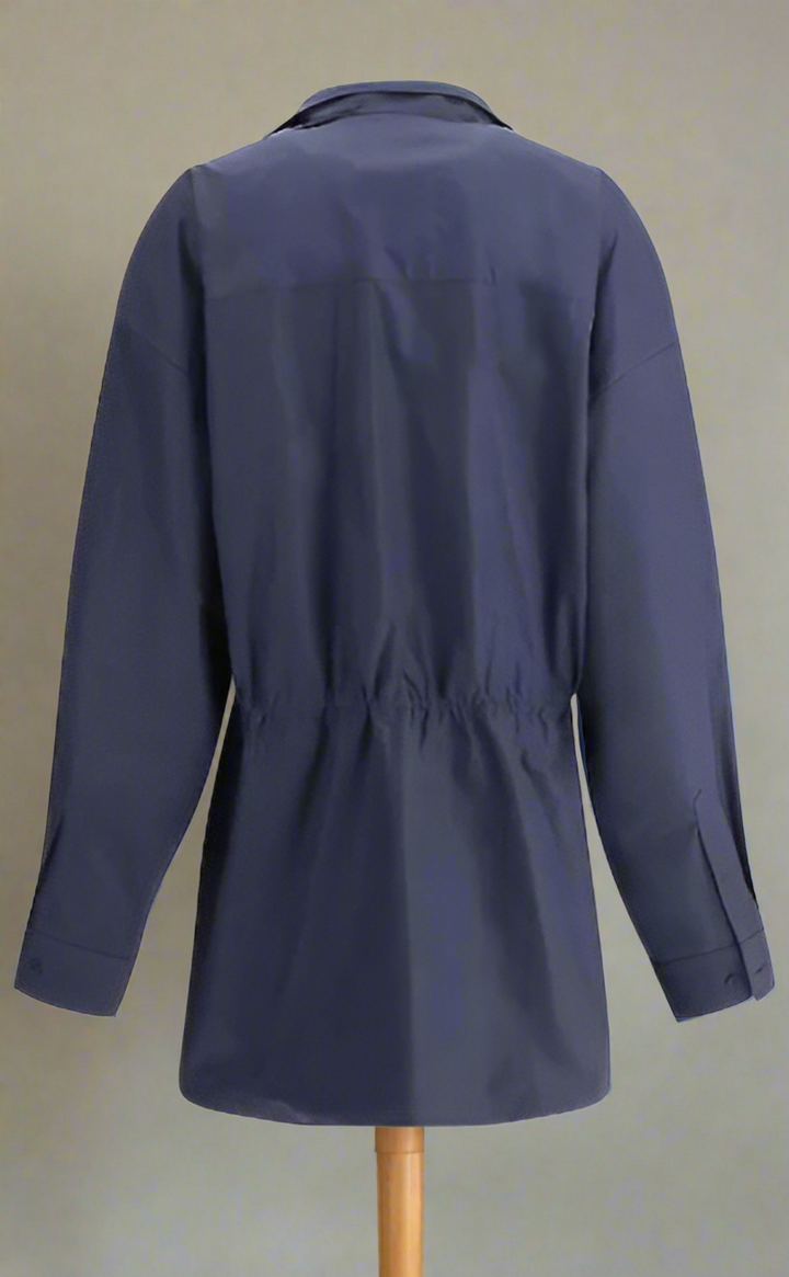 BALENCIAGA SHIRT BLUE MINI DRESS