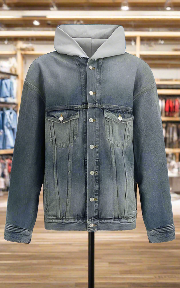 Balenciaga PANELED DESIGN DENIM JACKET