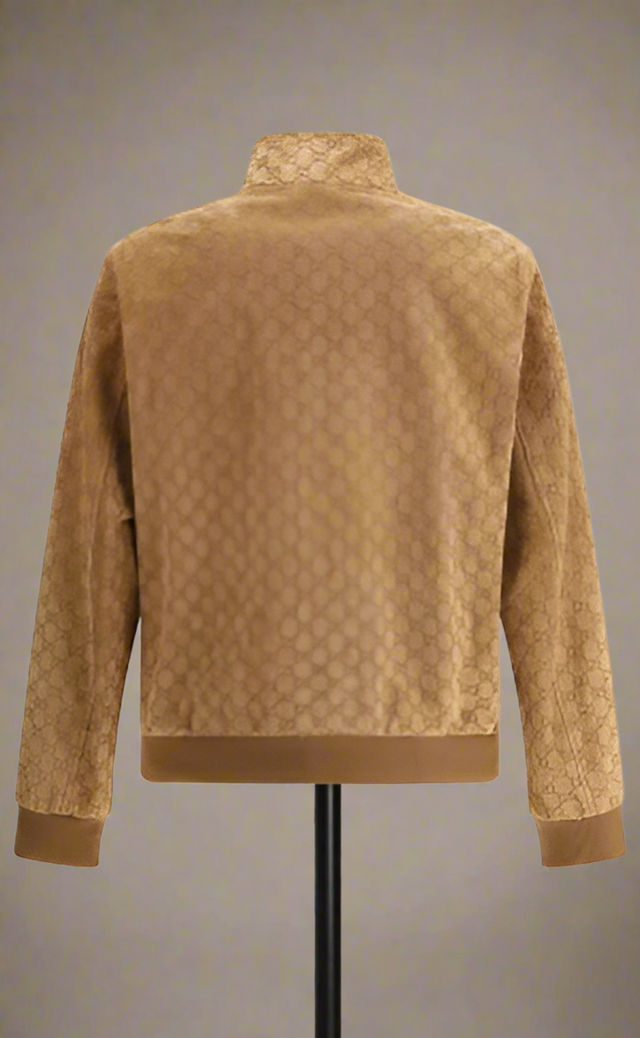 Gucci men's brown SUEDE BOMBER JACKET