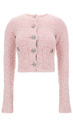 Balenciaga pink 5-button CARDIGAN