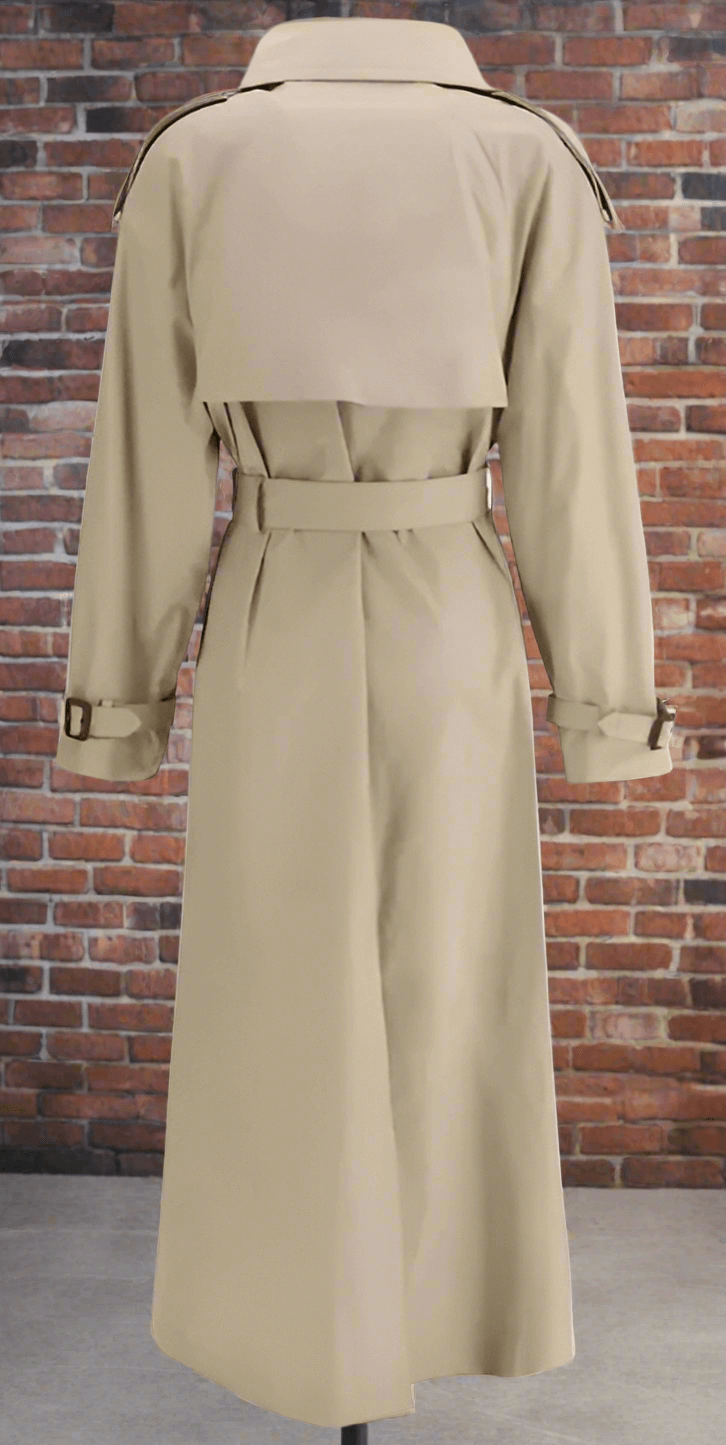 Saint Laurent beige women's MAXI TRENCH COAT