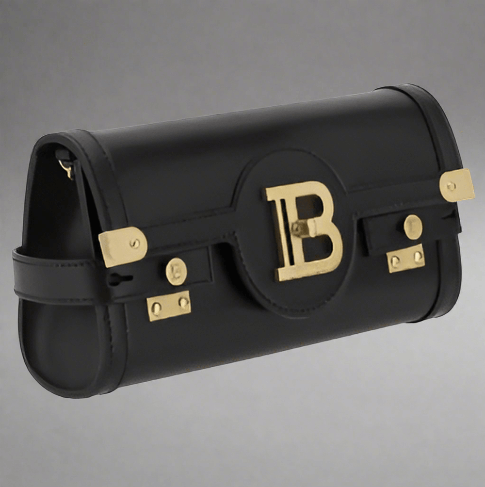 BALMAIN BLACK B-BUZZ POUCH BAG