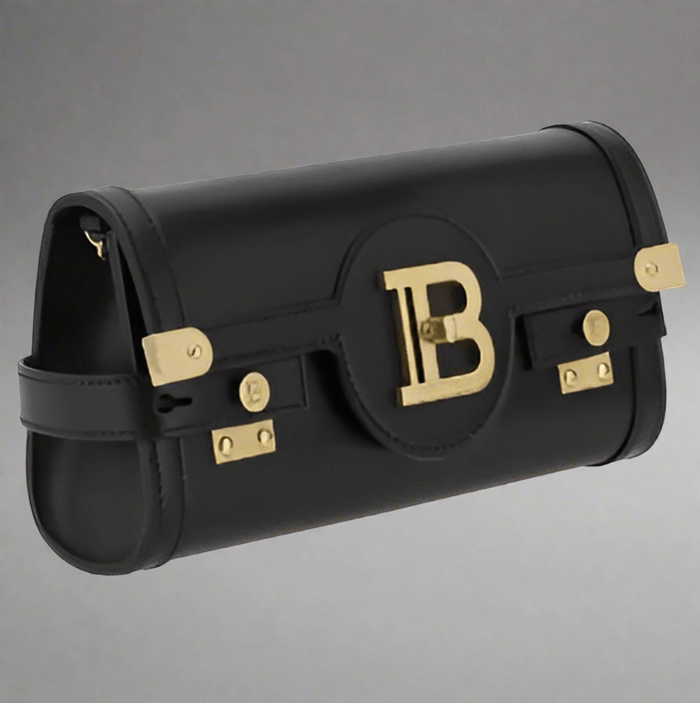 BALMAIN BLACK B-BUZZ POUCH BAG