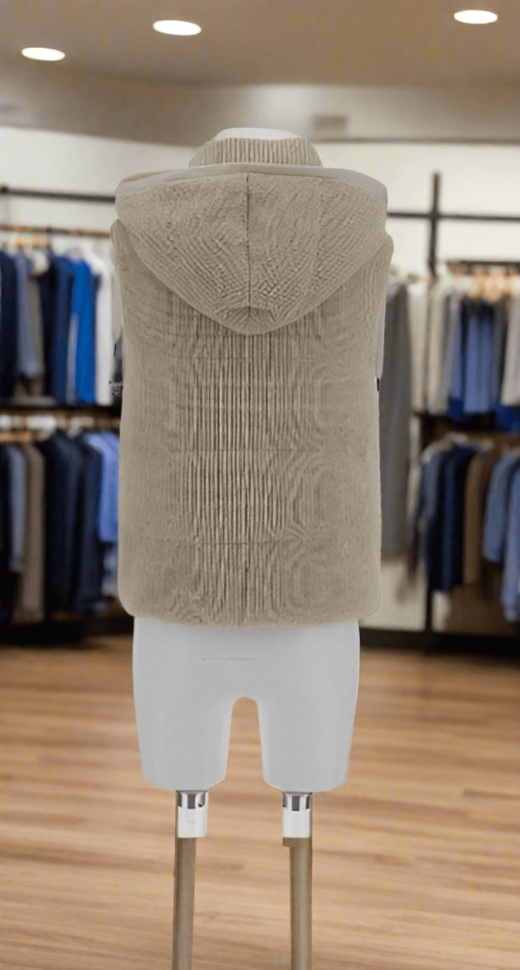 Brunello Cucinelli women's beige HOODED DOWN VEST
