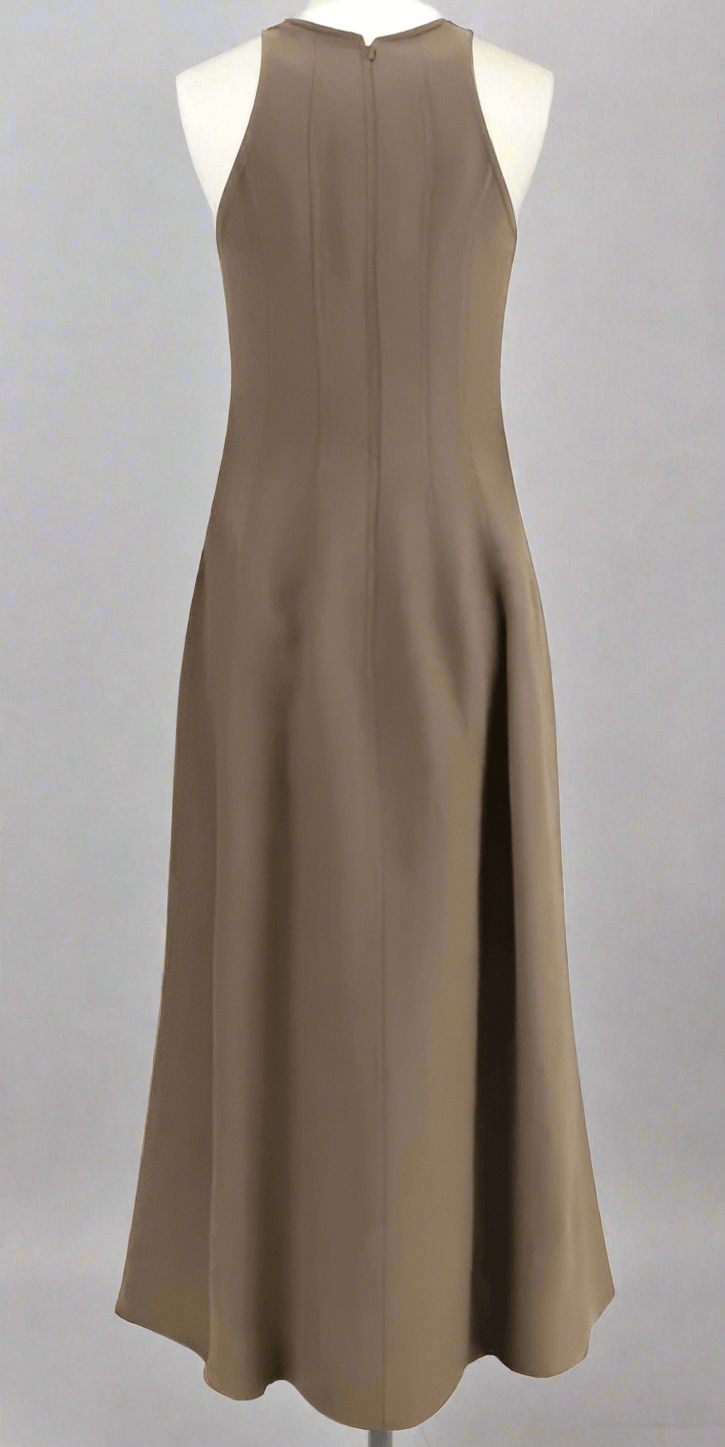 Brunello Cucinelli brown SLEEVELESS DRESS