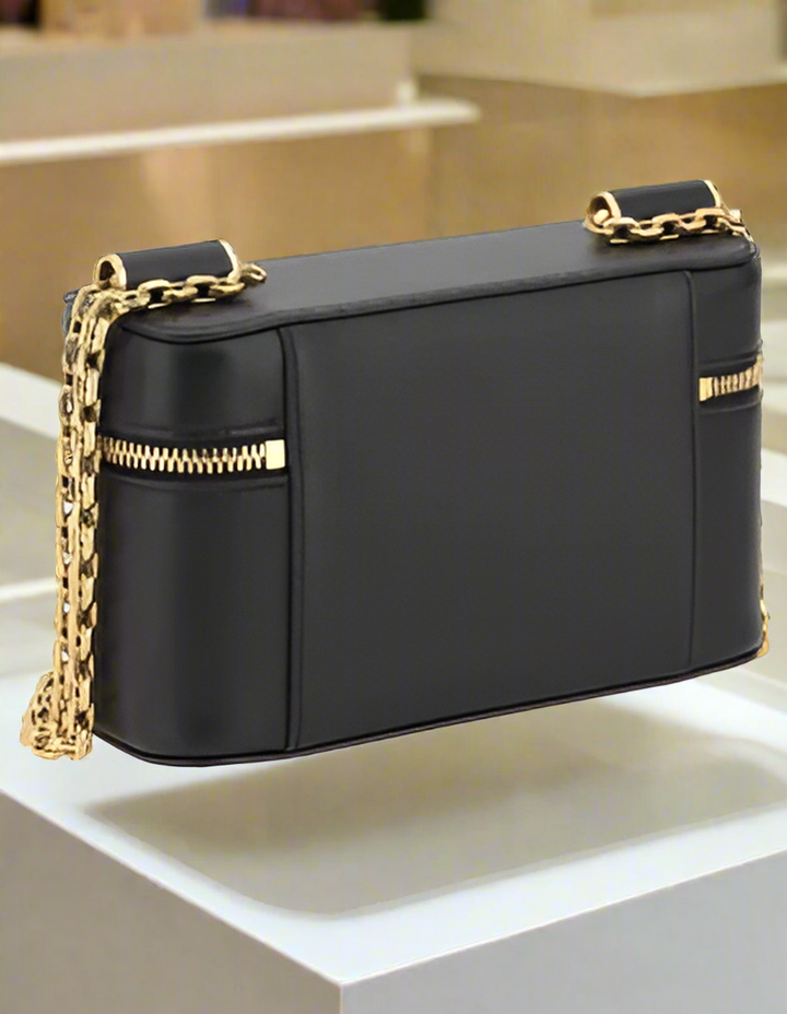 Dolce & Gabbana black leather SICILY SHOULDER BAG