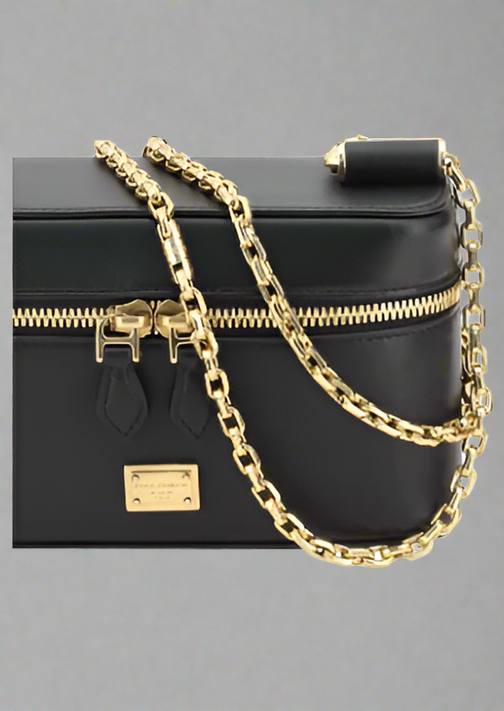 Dolce & Gabbana black leather SICILY SHOULDER BAG