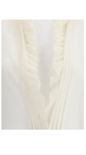 TOM FORD WHITE SILK GEORGETTE BLOUSE