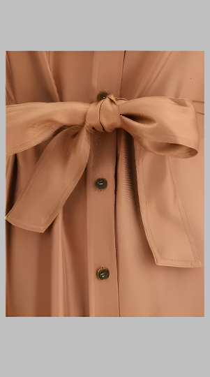 TOM FORD BURNT ORANGE LONG SHIRT DRESS