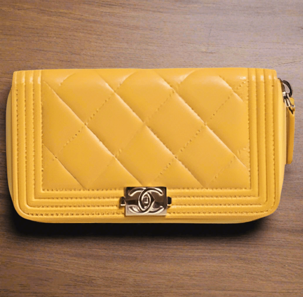 Preloved CHANEL classic quilted handbag front view Authentic CHANEL black leather flap bag CHANEL gold chain shoulder bag – preloved Vintage CHANEL logo clutch purse Secondhand CHANEL luxury tote with dust bag