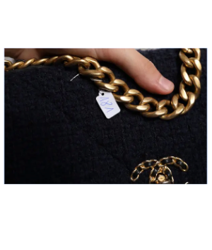 Preloved CHANEL classic quilted handbag front view Authentic CHANEL black leather flap bag CHANEL gold chain shoulder bag – preloved Vintage CHANEL logo clutch purse Secondhand CHANEL luxury tote with dust bag