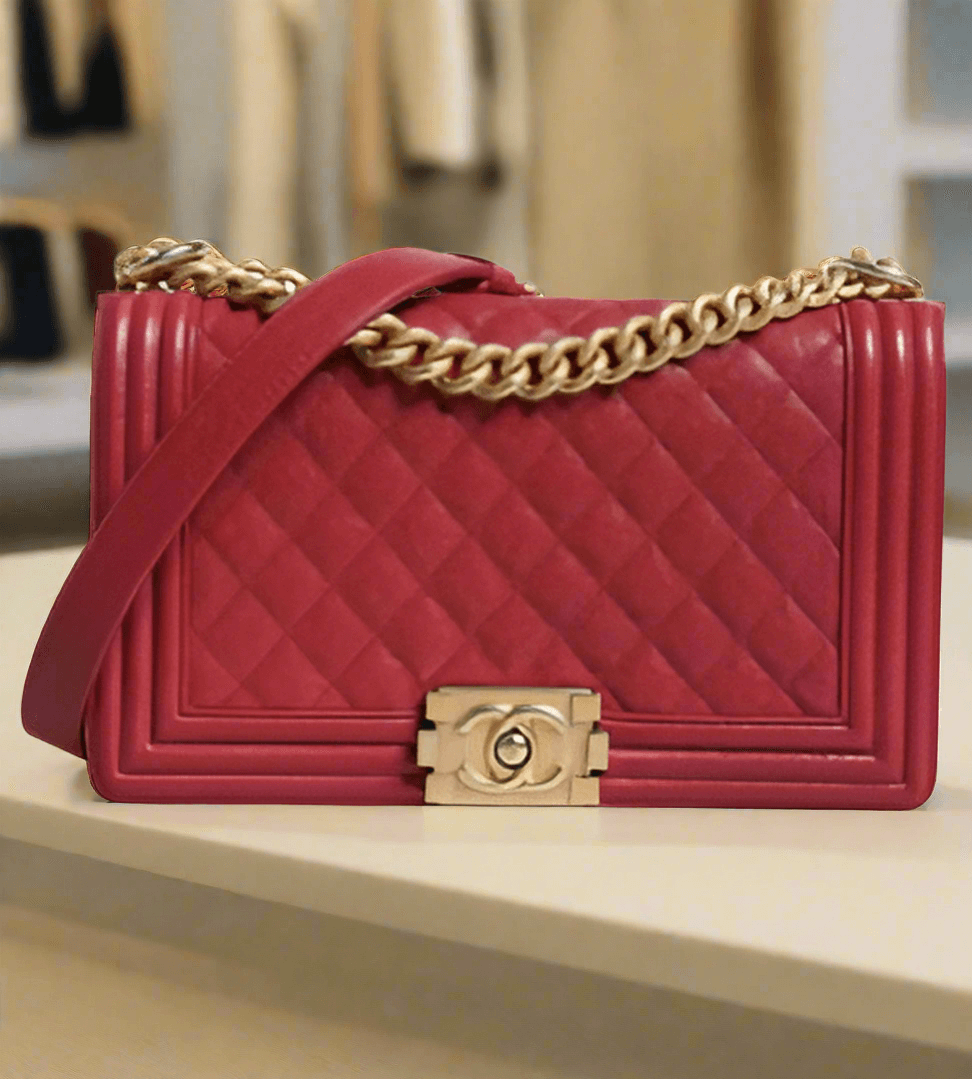 Preloved CHANEL classic quilted handbag front view Authentic CHANEL black leather flap bag CHANEL gold chain shoulder bag – preloved Vintage CHANEL logo clutch purse Secondhand CHANEL luxury tote with dust bag