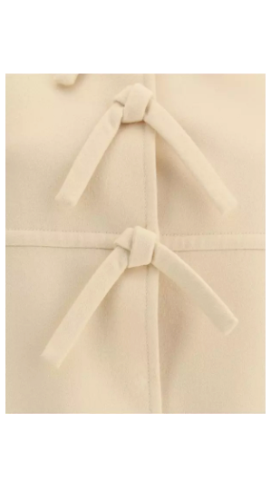 VALENTINO IVORY BOW COAT