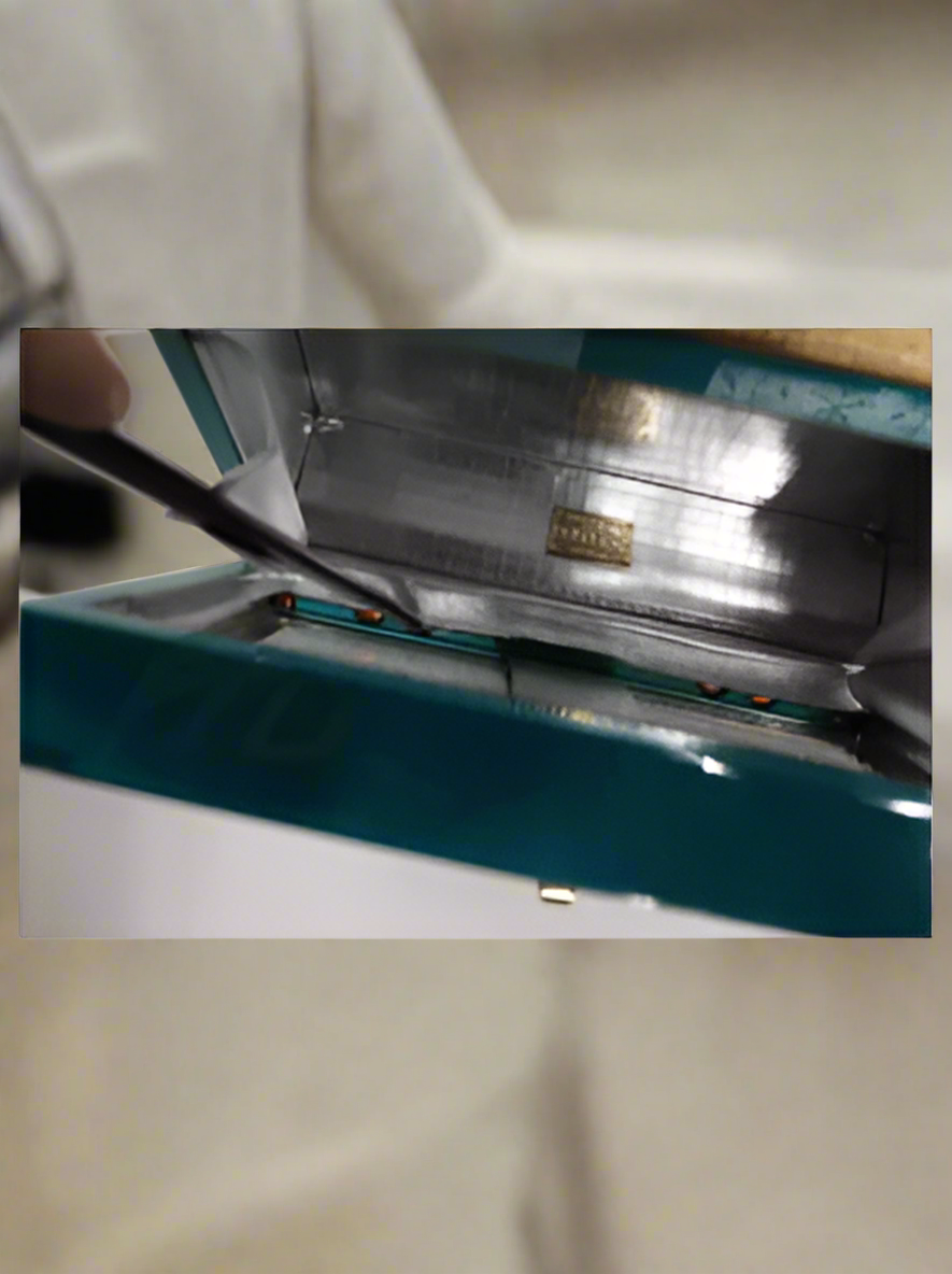 Dolce & Gabbana (Preloved)TURQUOISE GOLD ACRYLIC shoulder bag