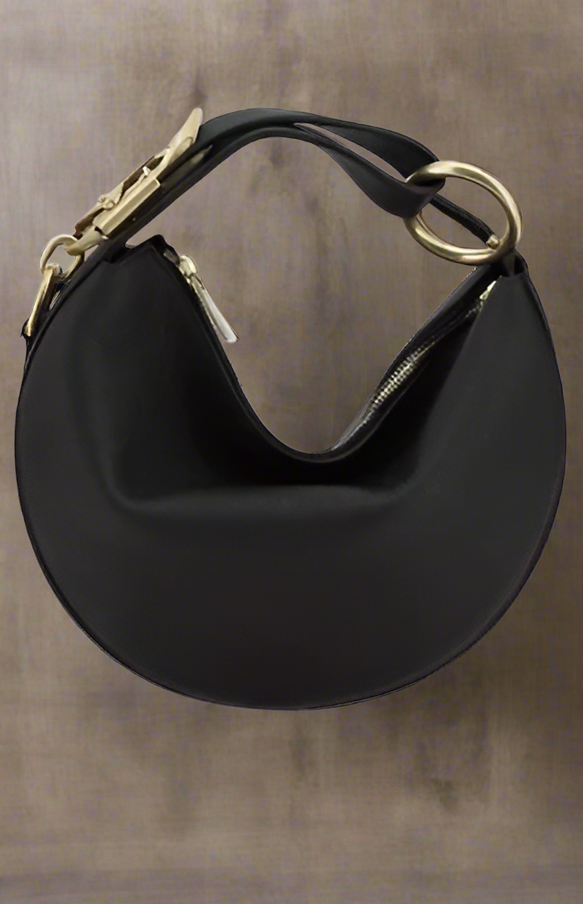 Burberry women's black leather HOBO BAG