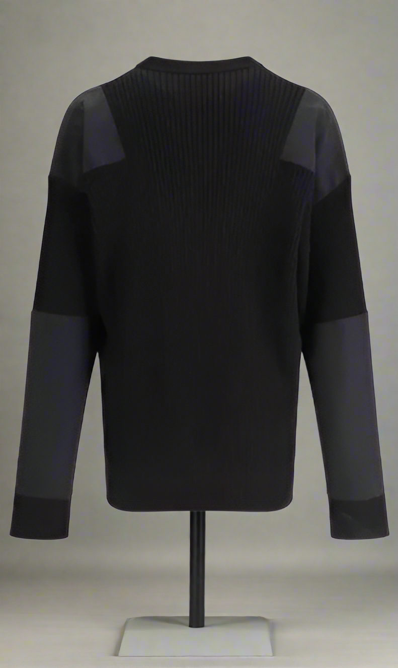 Balenciaga men's black MILITARY SWEATER