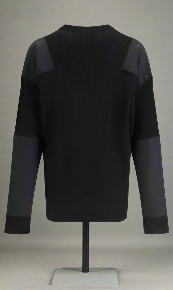 Balenciaga men's black MILITARY SWEATER