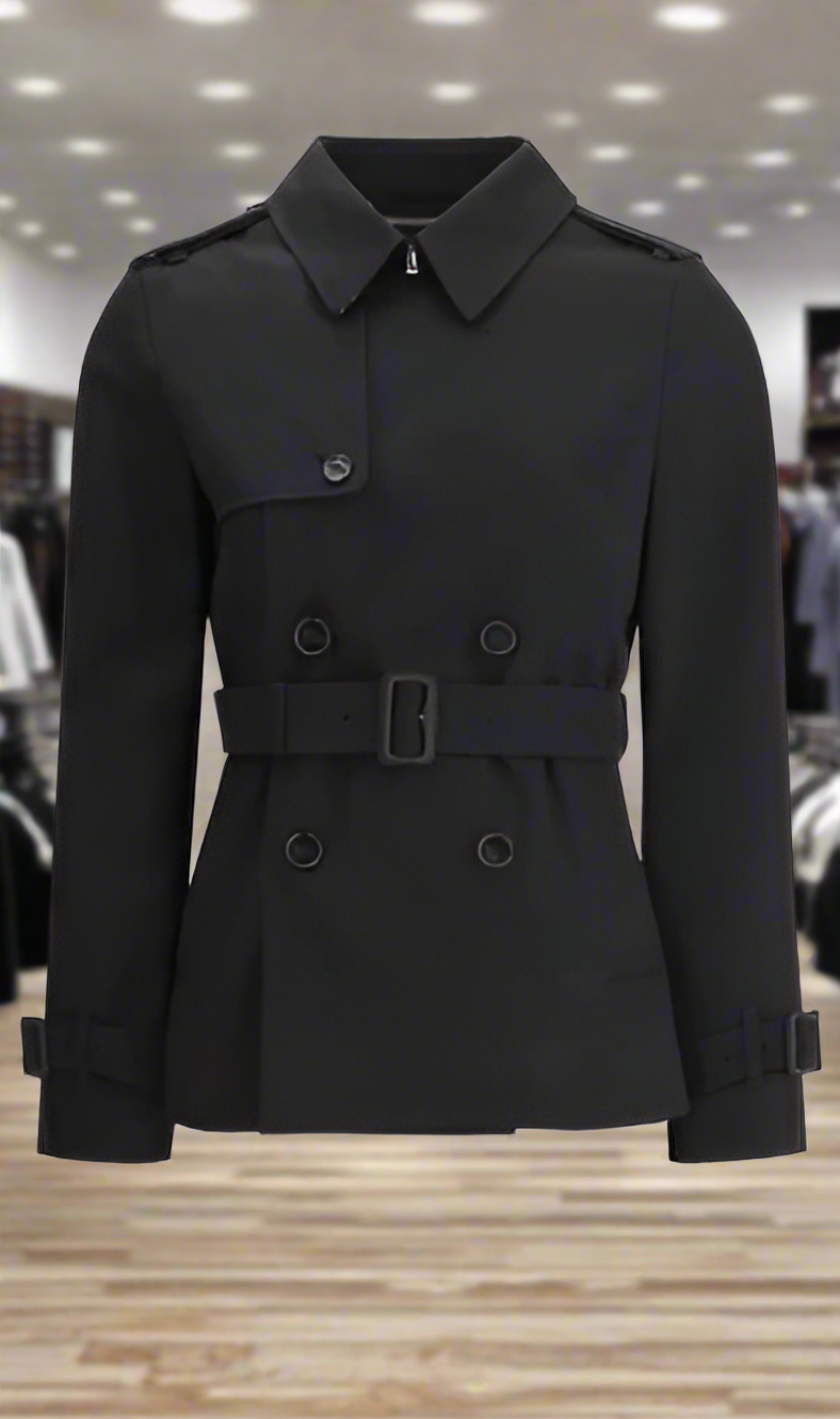 BURBERRY women's black double breasted jacket