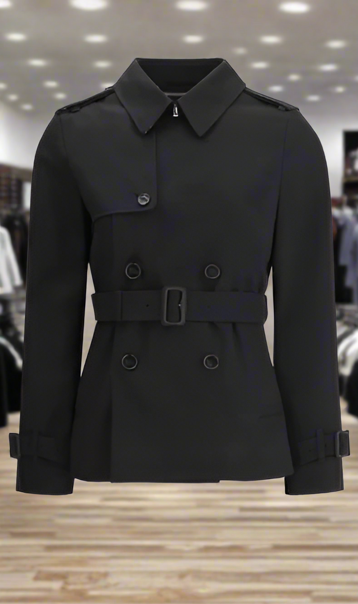 BURBERRY women's black double breasted jacket