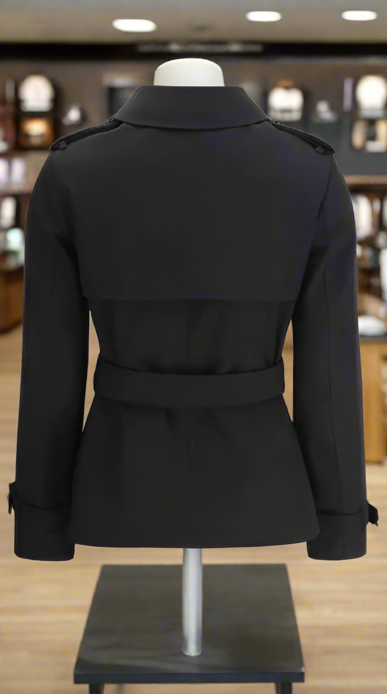 BURBERRY women's black double breasted jacket