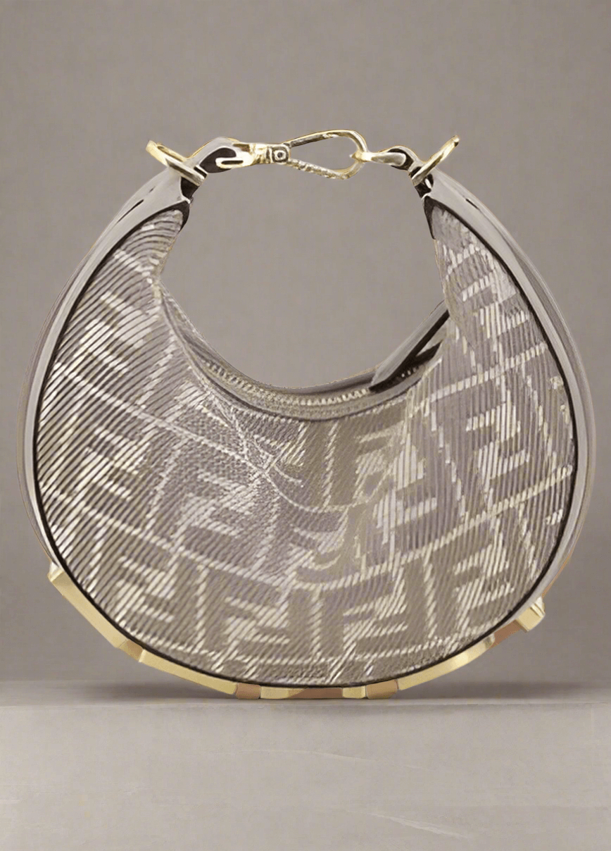 FENDI beige monogram handbag