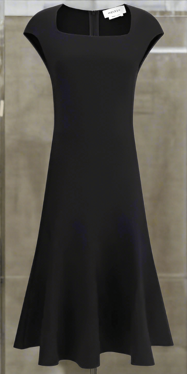 Alexander McQueen black FLARED MINI DRESS
