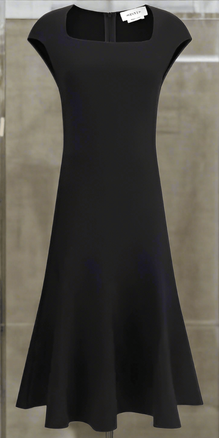 Alexander McQueen black FLARED MINI DRESS