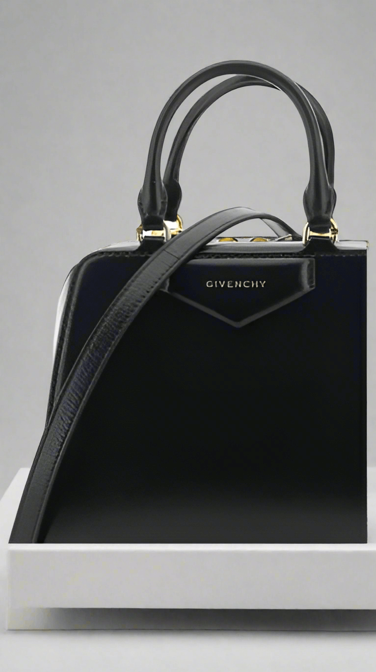 GIVENCHY BLACK ANTIGONA CUBE MINI HANDBAG