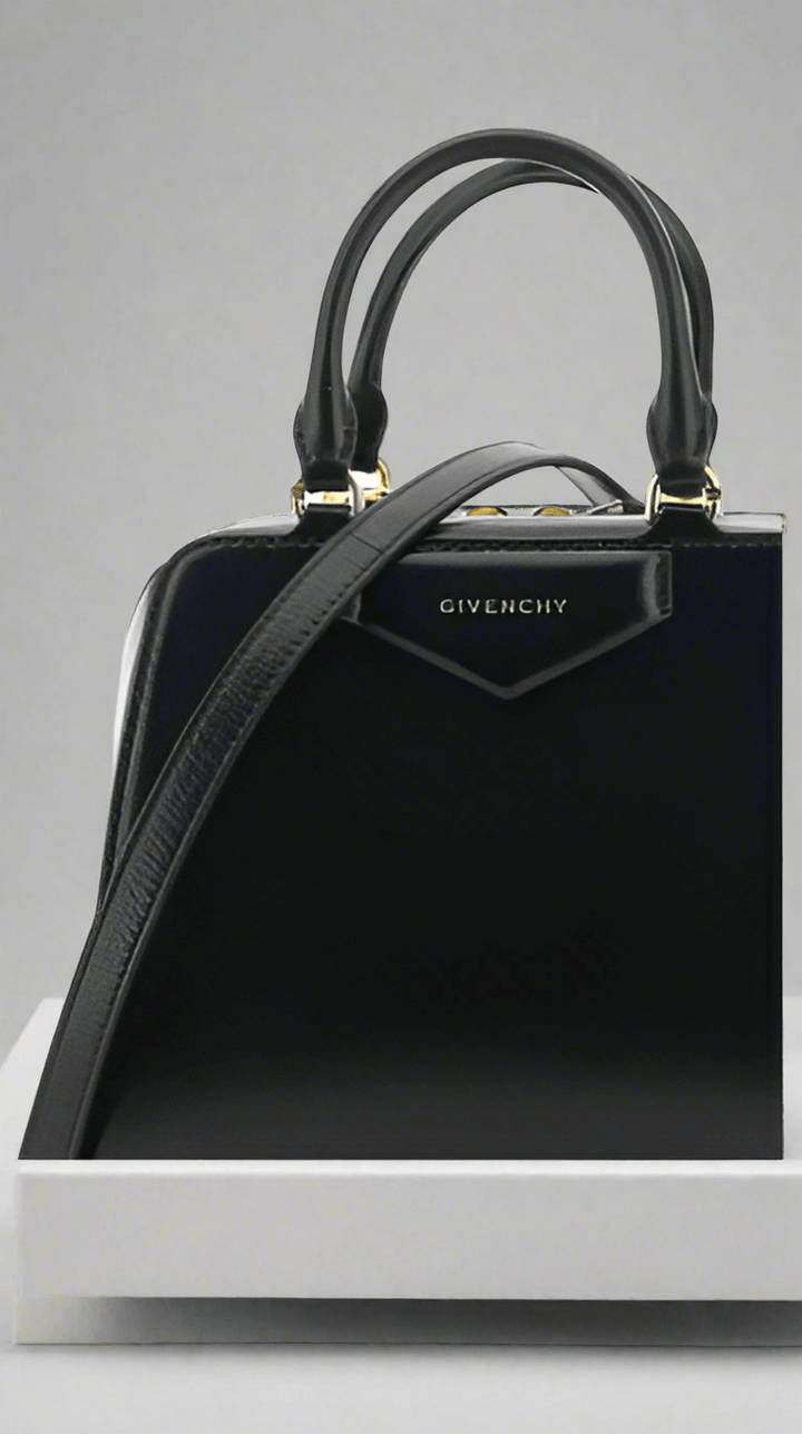 GIVENCHY BLACK ANTIGONA CUBE MINI HANDBAG