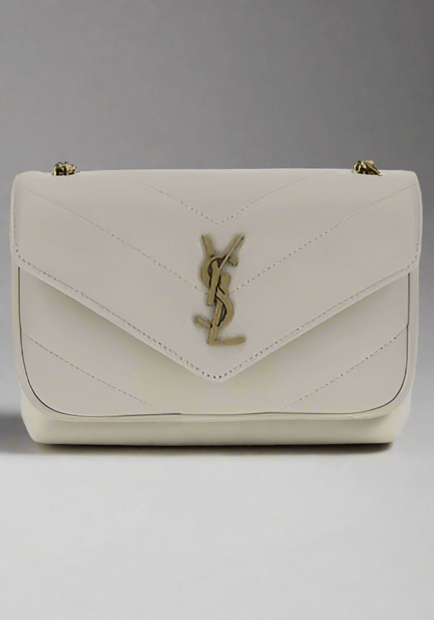 Saint Laurent white LOU LOU SHOULDER BAG
