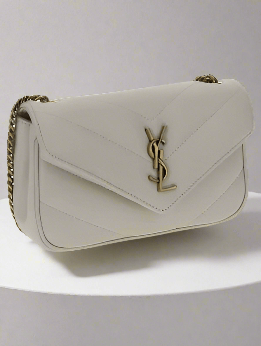 Saint Laurent white LOU LOU SHOULDER BAG