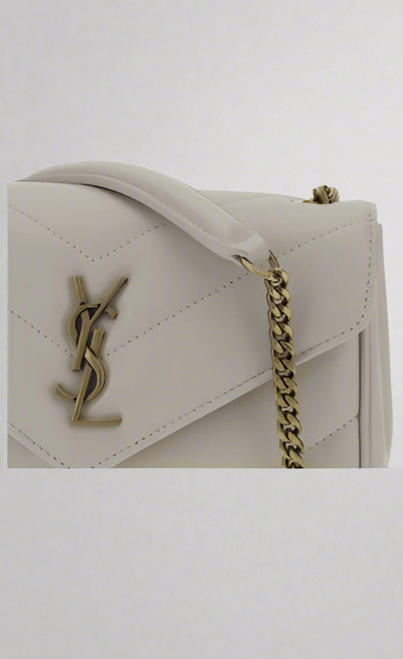 Saint Laurent white LOU LOU SHOULDER BAG