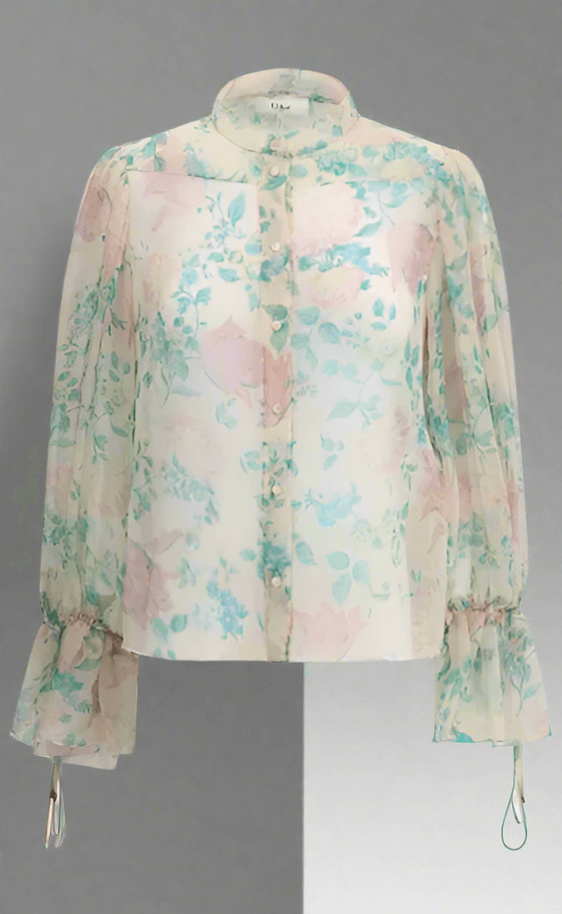Chloé Sheer floral silk Blouse