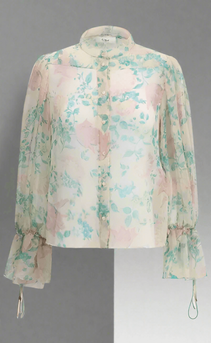 Chloé Sheer floral silk Blouse