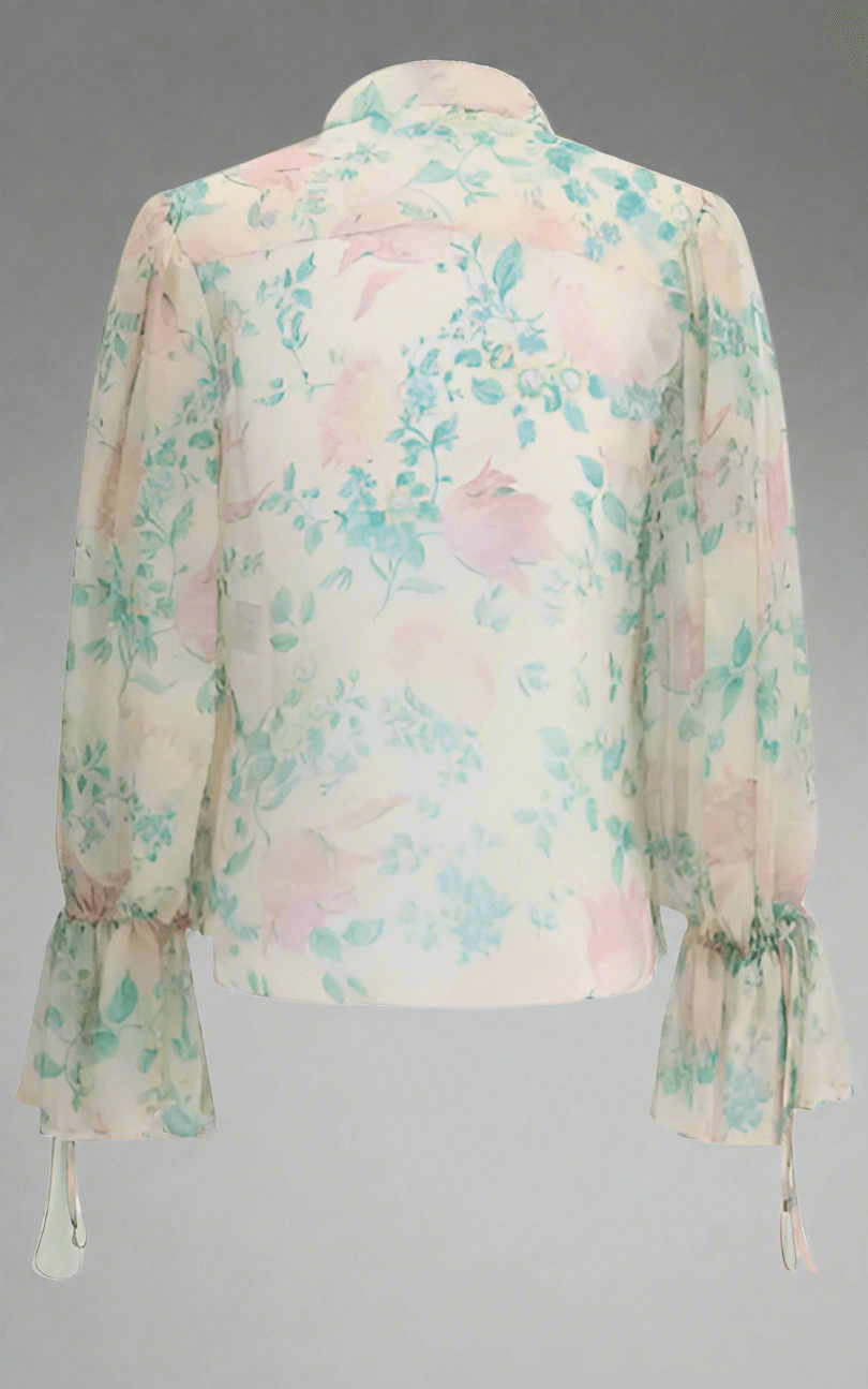 Chloé Sheer floral silk Blouse