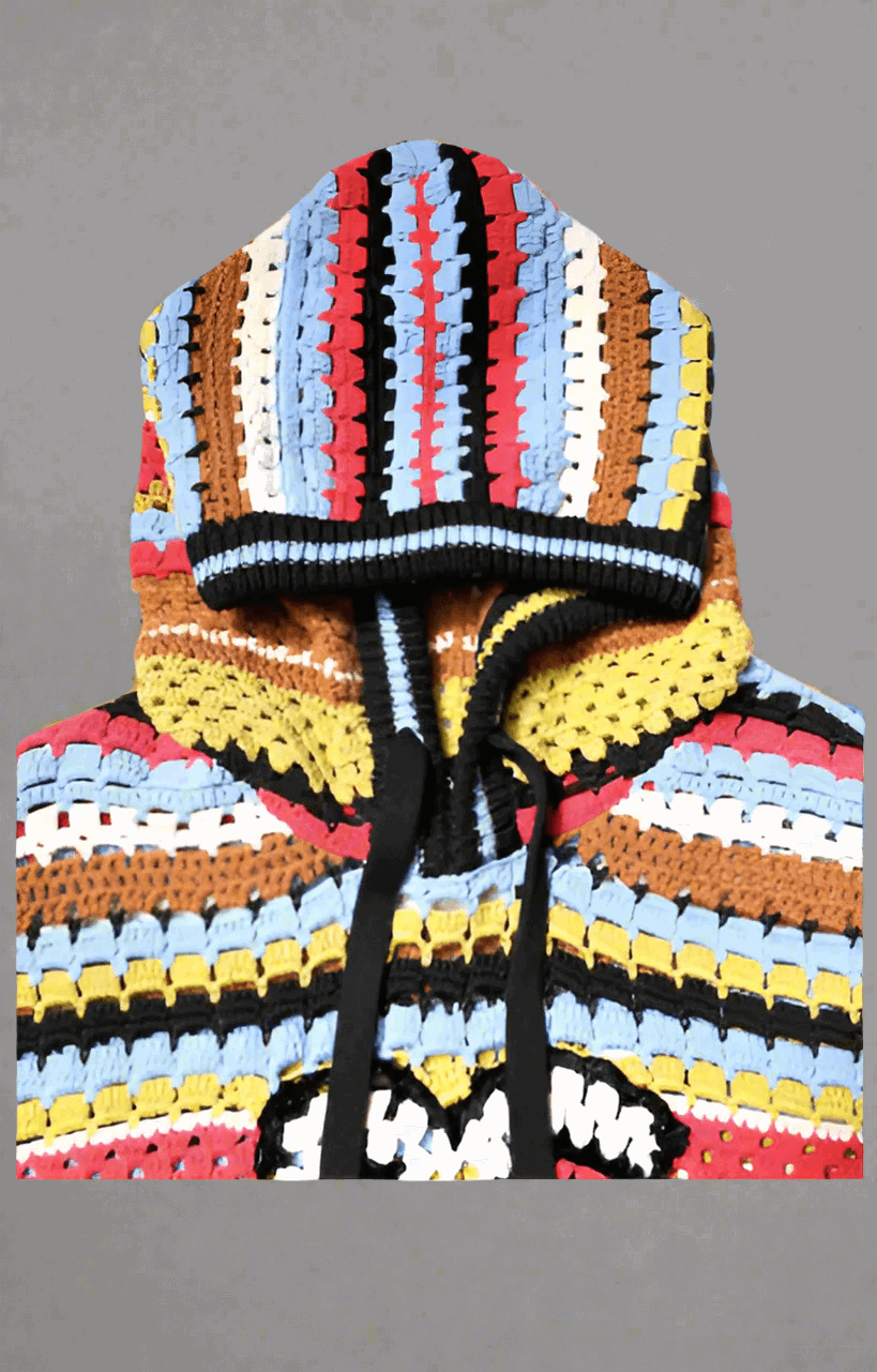 Dolce & Gabbana men's Multicolor Cotton Hooded Pullover Sweater
