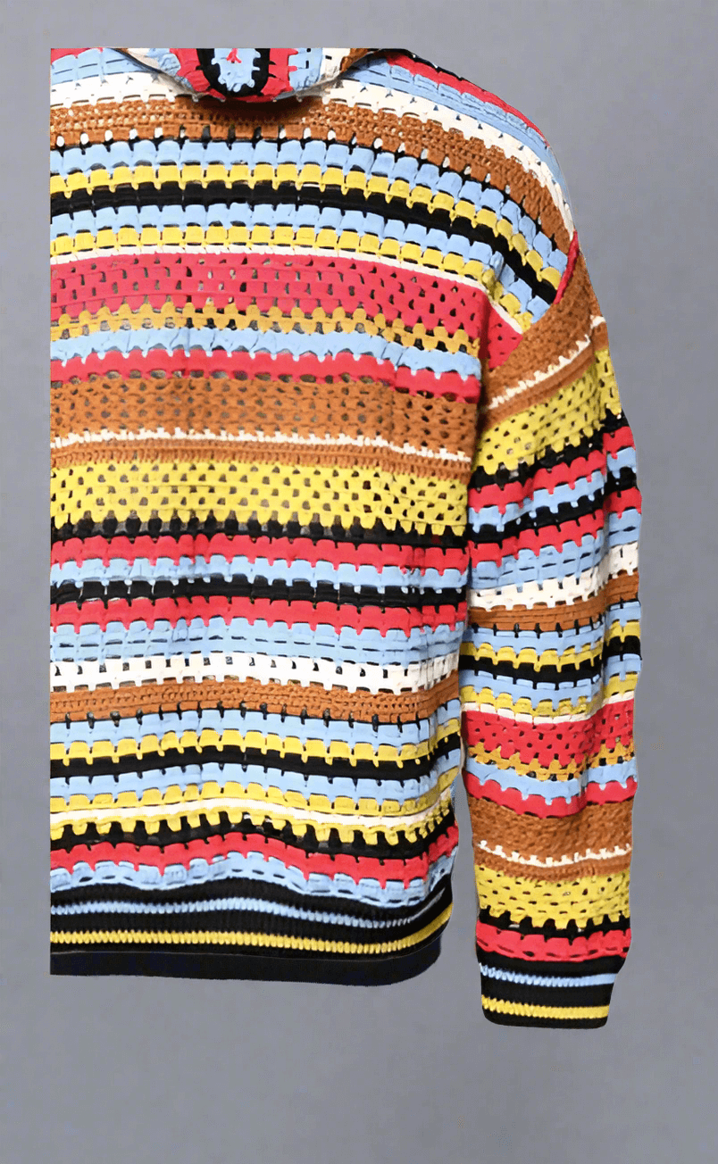 Dolce & Gabbana men's Multicolor Cotton Hooded Pullover Sweater
