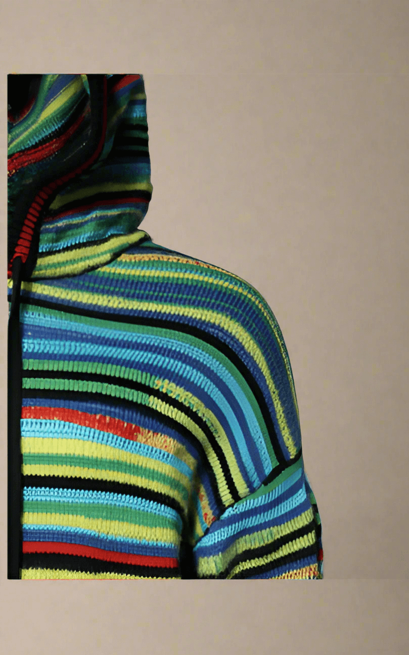 Dolce & Gabbana men's Multicolor Cotton Hooded Pullover Sweater