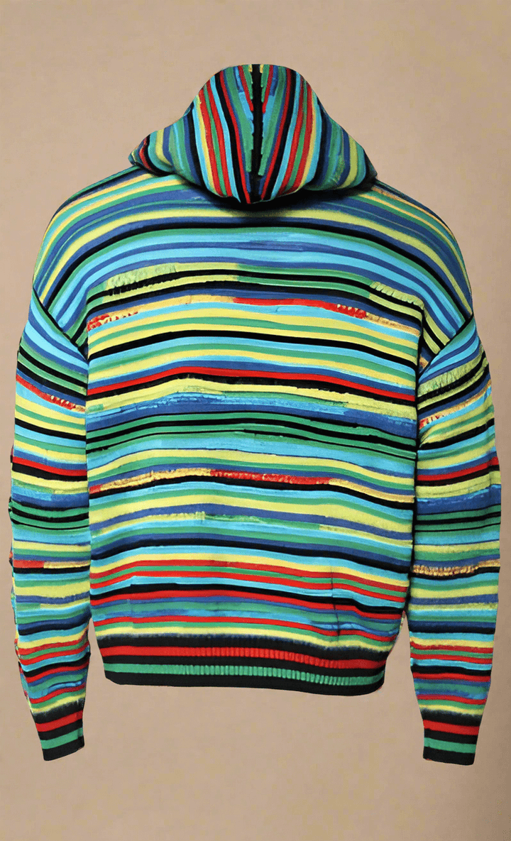 Dolce & Gabbana men's Multicolor Cotton Hooded Pullover Sweater