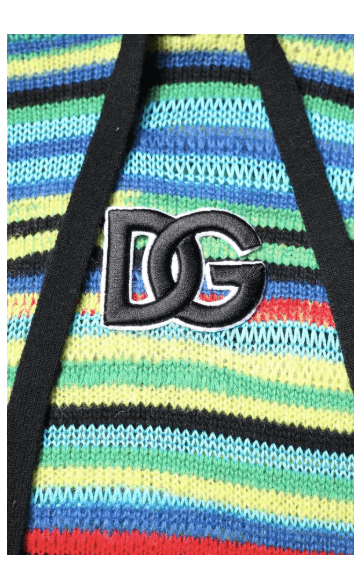 Dolce & Gabbana men's Multicolor Cotton Hooded Pullover Sweater