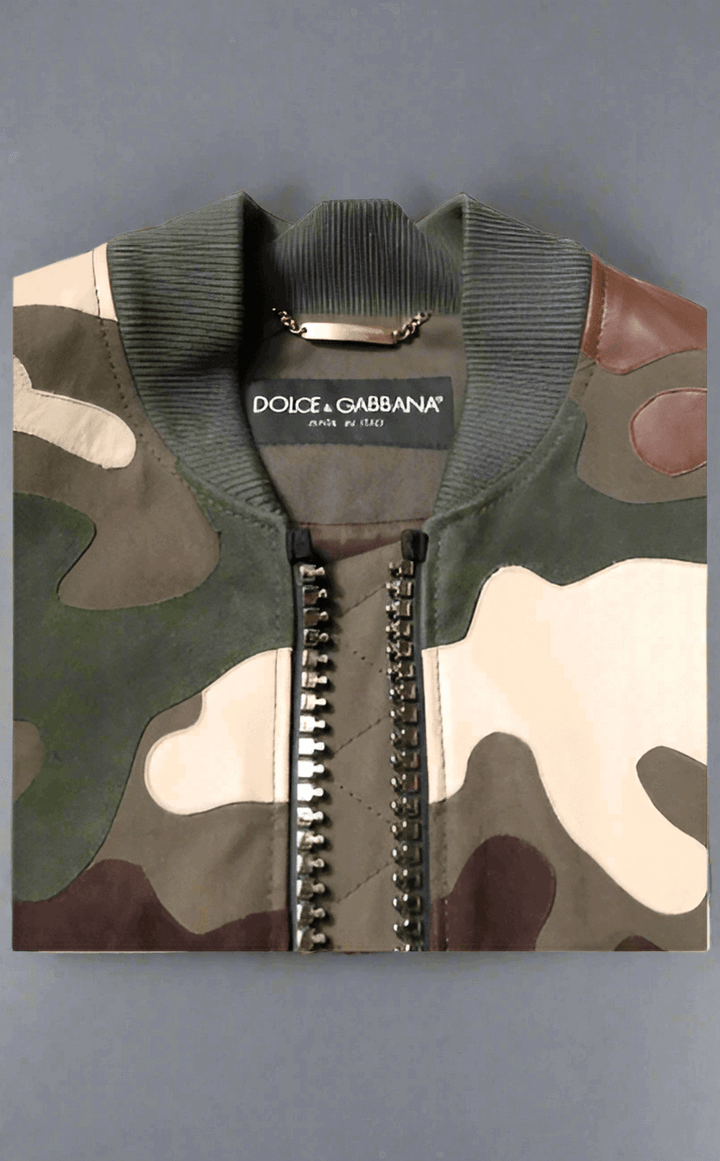 Dolce & Gabbana Multicolor Cotton Bomber Full Zip Jacket