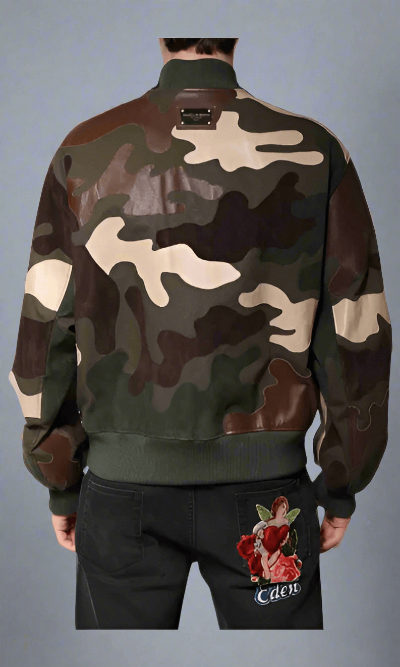 Dolce & Gabbana Multicolor Cotton Bomber Full Zip Jacket