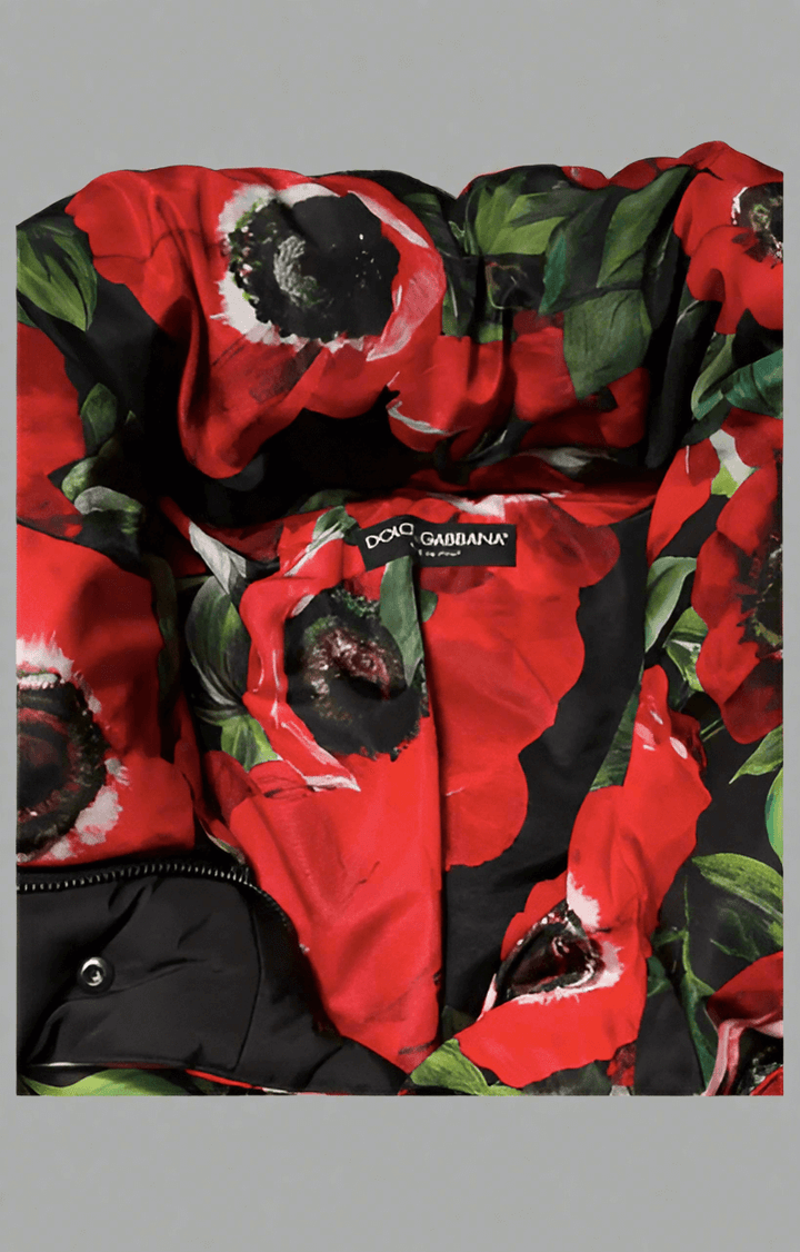 Dolce & Gabbana Multicolor Floral Full Zip Padded Jacket
