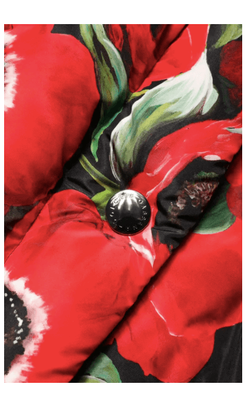 Dolce & Gabbana Multicolor Floral Full Zip Padded Jacket