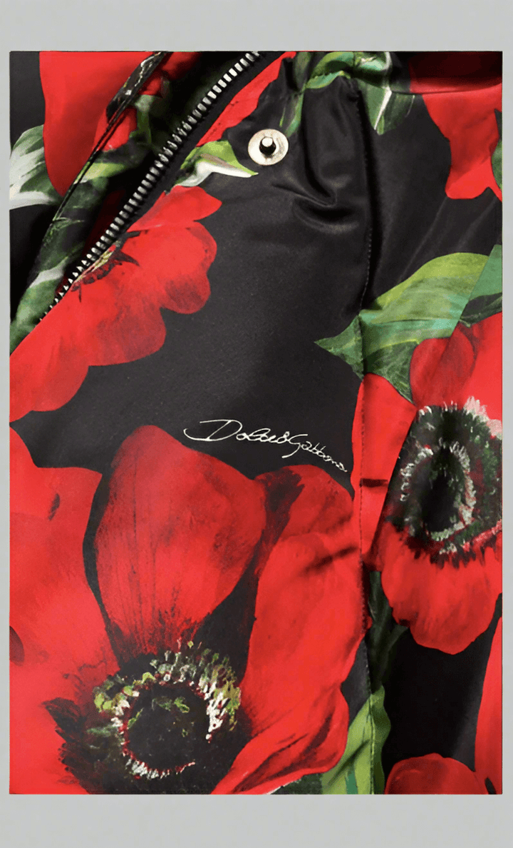 Dolce & Gabbana Multicolor Floral Full Zip Padded Jacket