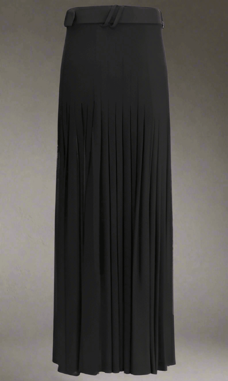 Burberry black Pleated midi Skirt