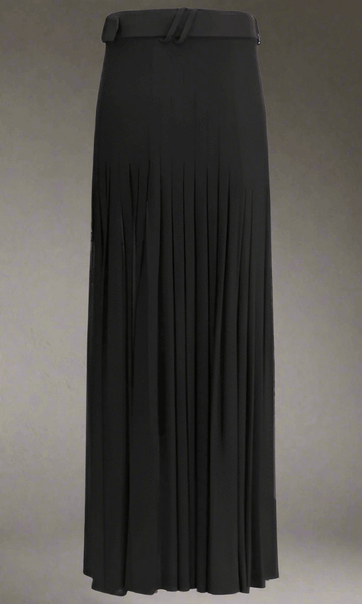 Burberry black Pleated midi Skirt
