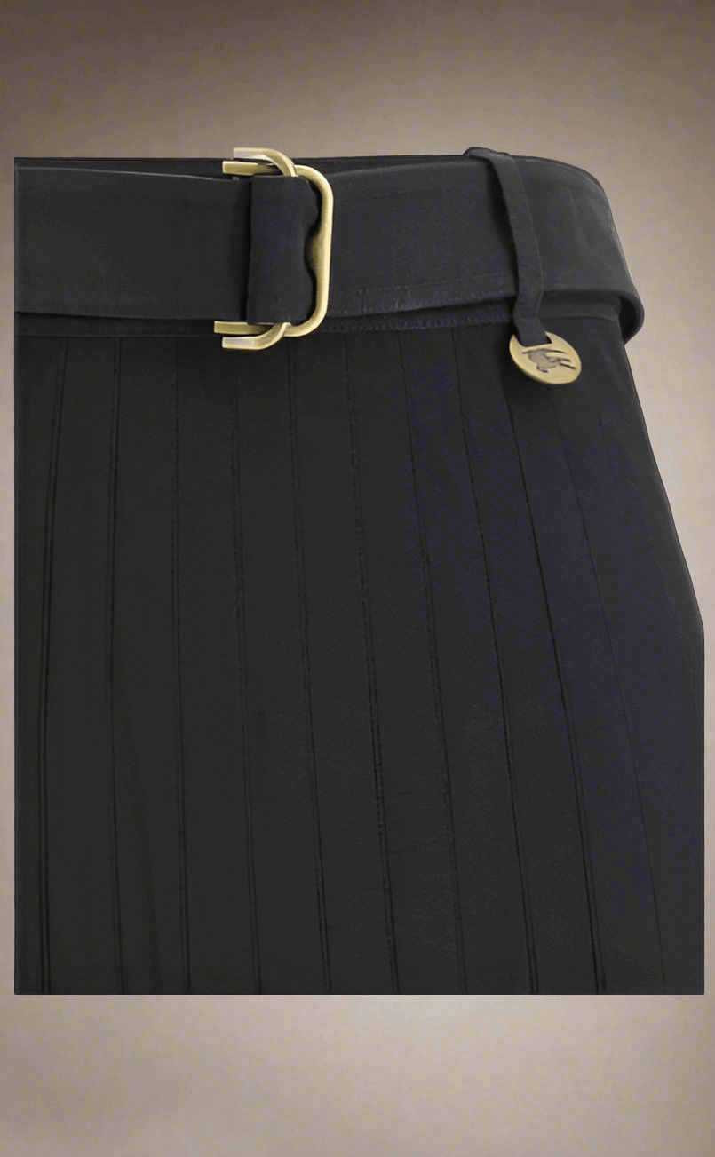 Burberry black Pleated midi Skirt