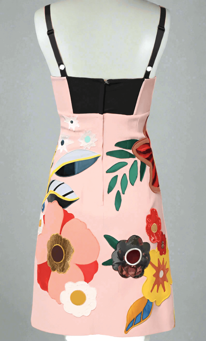 Dolce & Gabbana
Pink Floral Print Spaghetti Strap Mini Dress